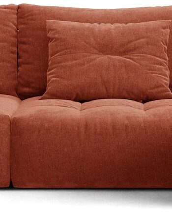 Højrevendt Hjørnesofa Micadoni Bloom Chaiselong Rødbrun Tekstureret Stof 327ã 152ã 97 Cm