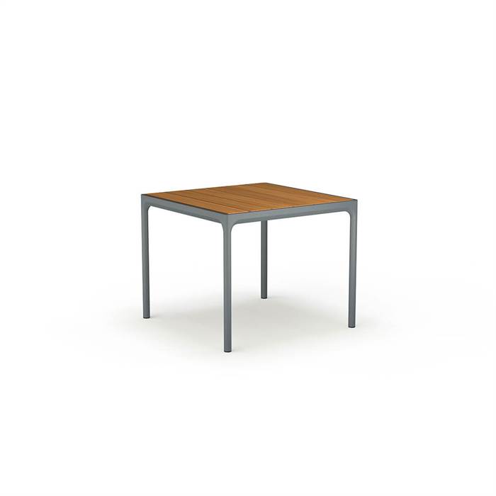 Houe Four Havebord 90x90 Cm Bambus Dark Grey  : Erling Christensen Møbler