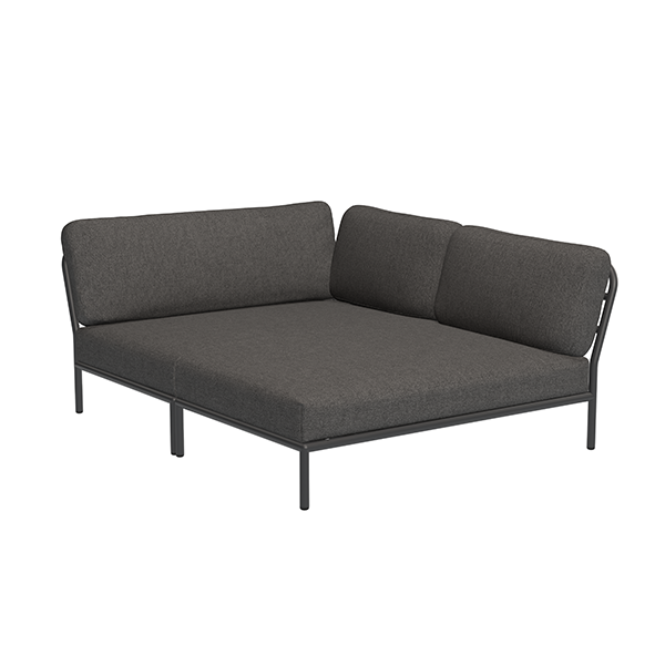 Houe Level Cozy Corner Højrevendt Dark Grey Basic  : Erling Christensen Møbler