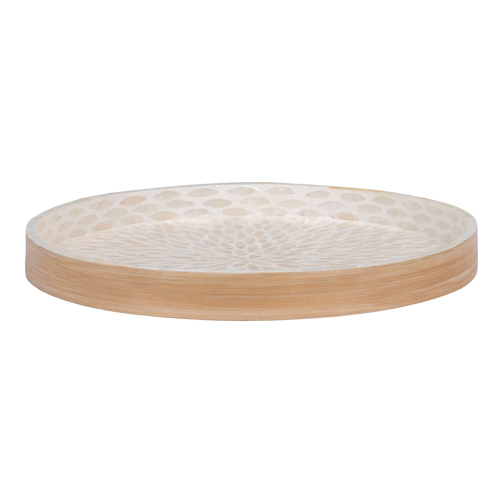 House Nordicâ Bakke  Bambus Capiz  Beige  40x40x3   Cm