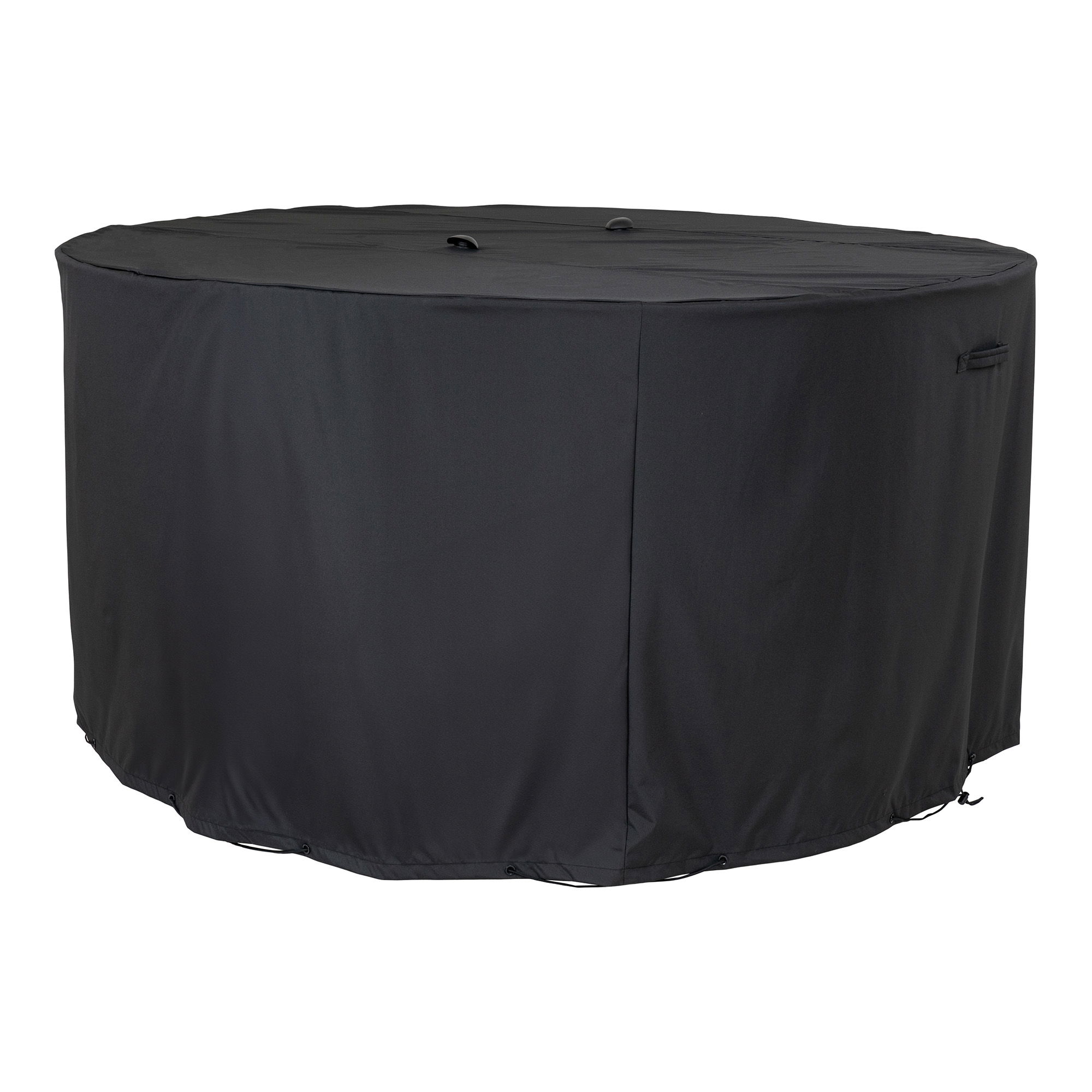 House Nordicâ Luksus Overtræk Til Rundt Bord 180 Cm Med   Stole  210g M2 600d Polyester Pu Behandlet  Vandafvisende  Sort