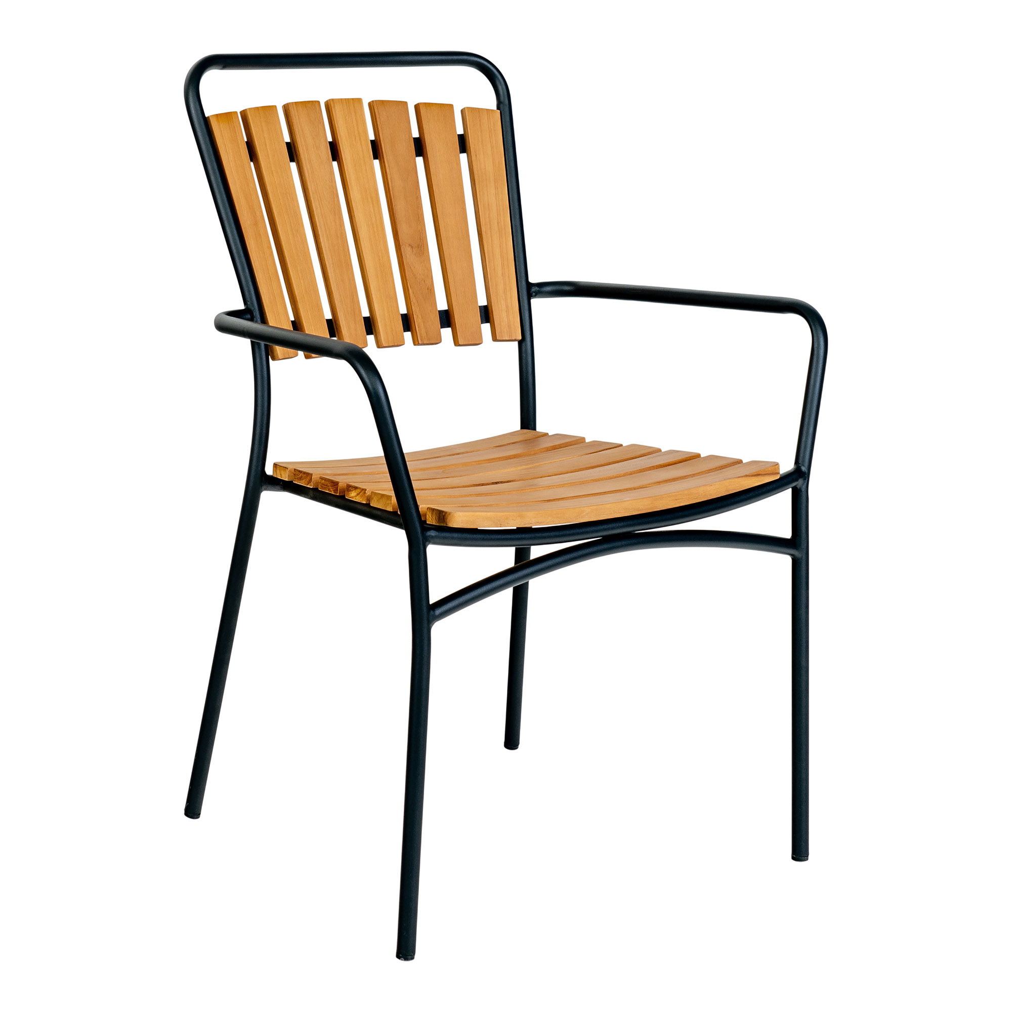 House Nordicâ Spisebordsstol  Teak Med Sort Stel