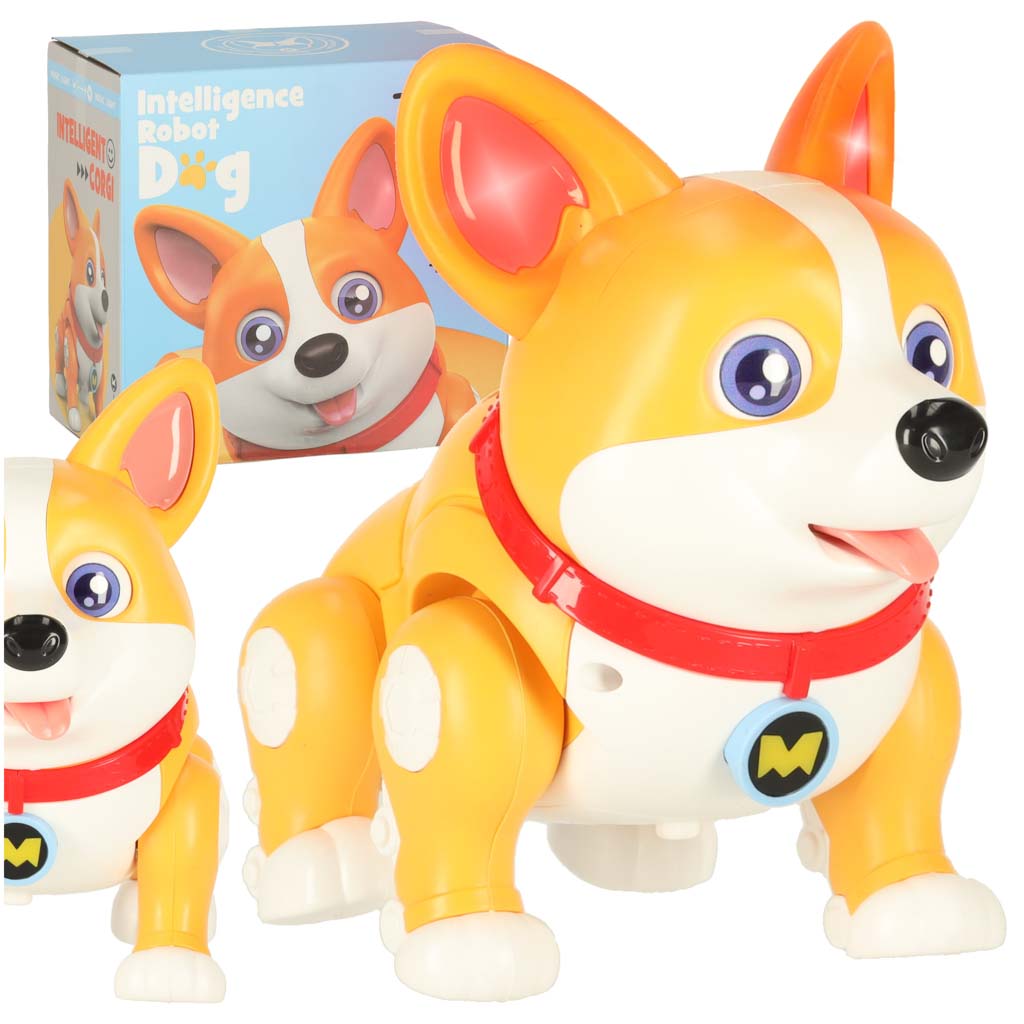 Hund Interaktiv Robot Med Corgi  Glødende ører Og Musik