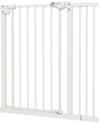 Hundegitter  Kæledyrsgitter  Metal  Plast  74-80 87-94 Cm  Hvid