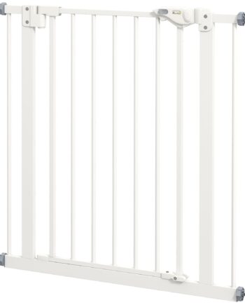 Hundegitter  Kæledyrsgitter  Metal  Plast  74-80 Cm  Hvid