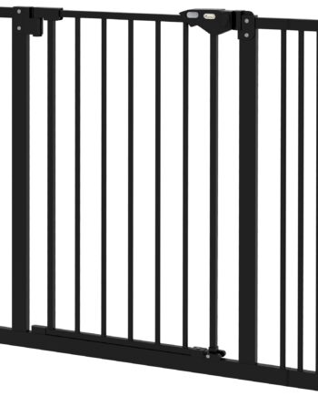Hundegitter  Kæledyrsgitter  Metal  Plast  74-87 Cm  Sort