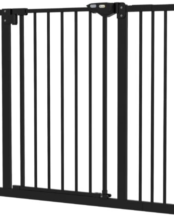 Hundegitter  Kæledyrsgitter  Metal  Plast  74-80 87-94 Cm  Sort