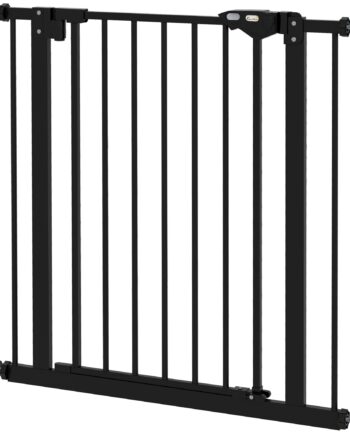 Hundegitter  Kæledyrsgitter  Metal  Plast  74-80 Cm  Sort