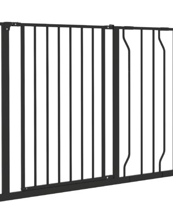 Hundegitter  Klemmemontering  Justerbar Længde  Stål Abs  75-115   76 Cm  Sort