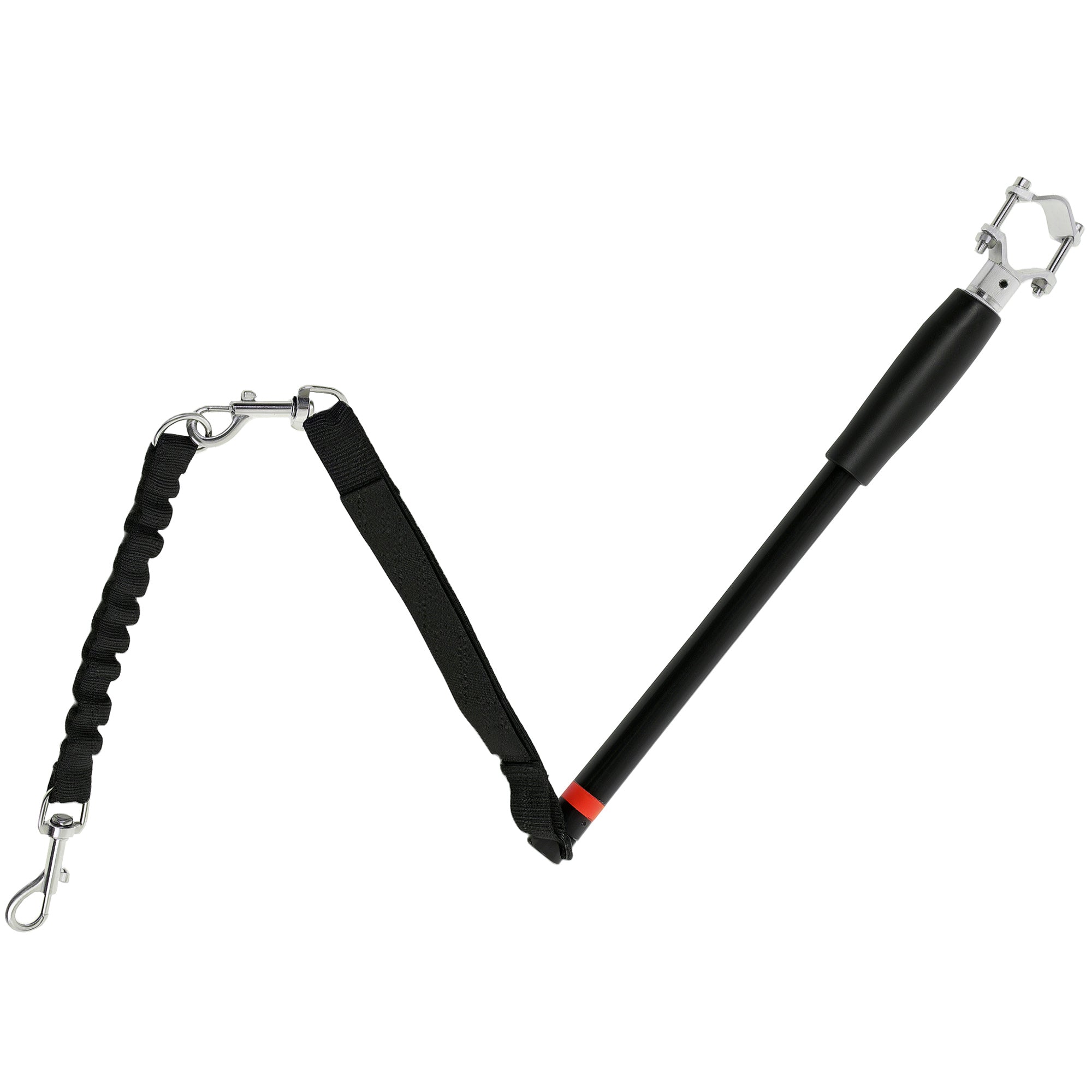 Hundesnor Til Cykler Elastisk Reb Stålrør 124 Cm Sort