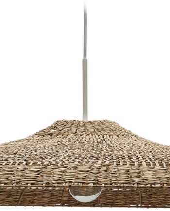 Indendørs Pendel Loftslampe Kave Home Cruilles ø100 Cm Håndvævet Søgræs