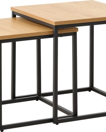 Indskudsbord Nordique Design Cesura Metal  Mdf  Natur Sort Nestingbord Sofabord