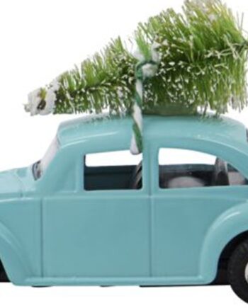 Julebil Dekoration House Doctor Mini Xmas Car Lyseblå     Cm