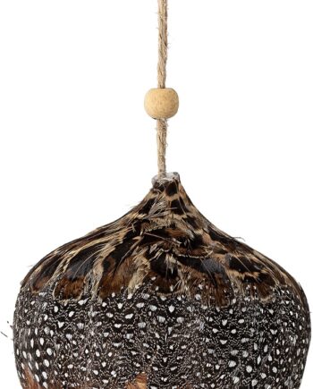 Juleornament Bloomingville Kemuel ø9   H10 Cm Håndlavet Fjer- Og Polystyren Flerfarvet Rustik