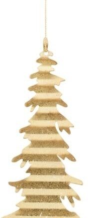 Juleornament House Doctor Tin Plate Tree Metal ø17   Cm Guld