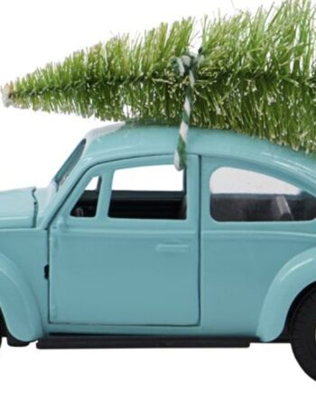 Julepynt House Doctor Xmas Car Lyseblå Bil   Zinklegering-abs Med Juletræ 12   Cm