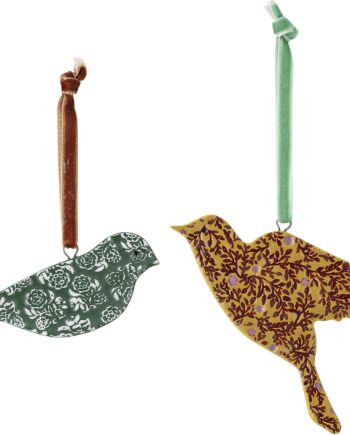 Julepynt Ornament Bloomingville Milara Sæt   Turtelduer Håndlavet Stentøj 11ã   5ã     Cm Multi