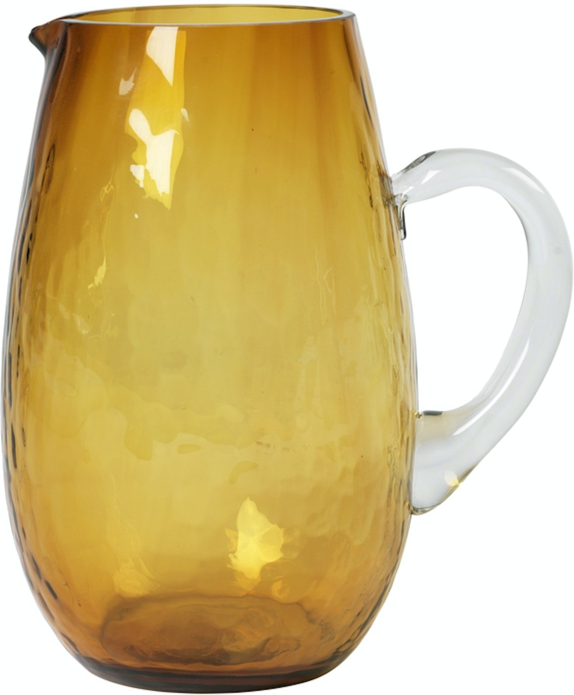 Kande Broste Copenhagen Hammered Serie Klar Orange Glas ø14   H22 Cm 200 Cl