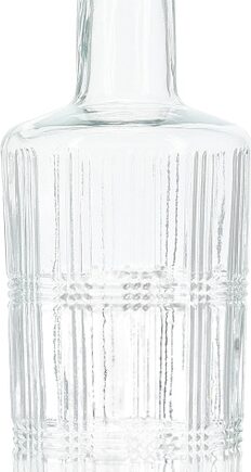 Karaffel Bonbistro Tap       Transparent Struktureret Glas Med Metalåg  Tåler Opvaskemaskine
