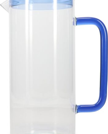 Karaffel Ona Cruse  Klart Borosilikatglas  Blåt Låg Og Håndtag  H21 Cm  Tåler Opvaskemaskine