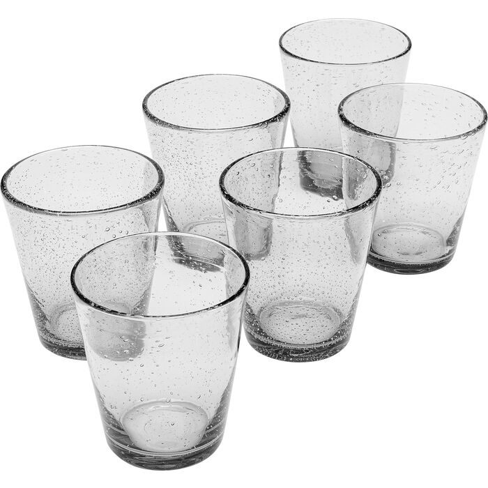Kare Design Bubble Clear Drikkeglas     Bobler Klar Glas  Sæt Af