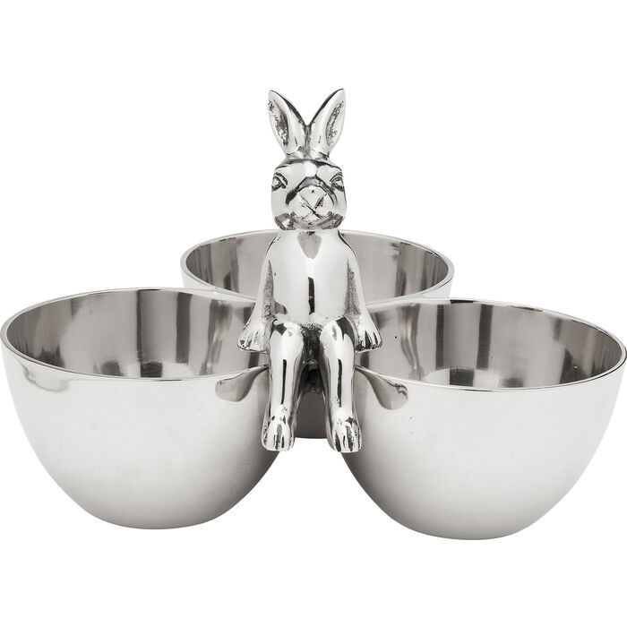 Kare Design Bunny Tre Skål Sølv Forniklet Aluminium   :18
