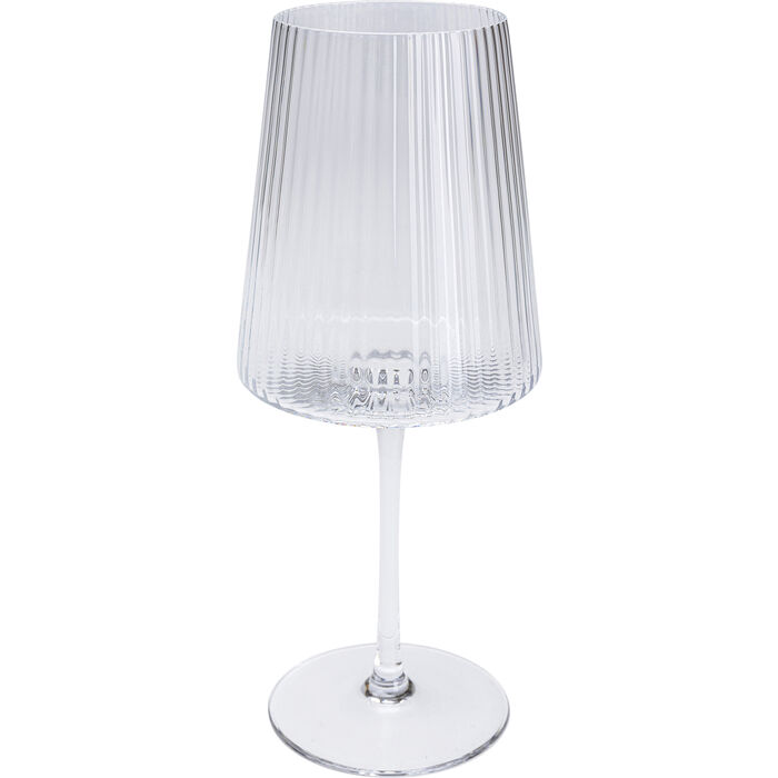 Kare Design Riffle Rødvinglas     Riller Klar Glas   :25