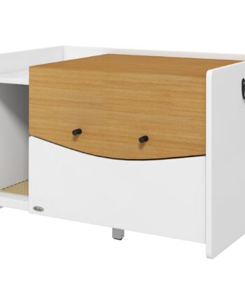 Kattebakke  Udtrækkelig  Skabsdesign  Kattebakke  78x50x51cm  Eg Hvid