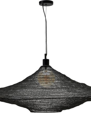 Kave Home Makai Pendellampe   Sort Tråddesign ø87 H42   Cm Ophængslampe