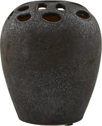 Keramisk Vase House Doctor Varios Sort Bejdse ø16 Cm H19 Cm