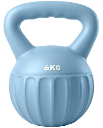 Kettlebell    Kg Vægtstang Fyldt Med Sand  Til Begyndere  Styrketræning Til Hjemmebrug  17   17   23 Cm  Blå