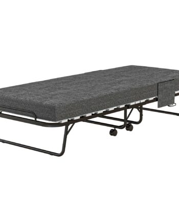 Klapseng Med Madras    Hjul  Metalramme  Op Til 150 Kg  190   80   42 Cm  Mørkegrå