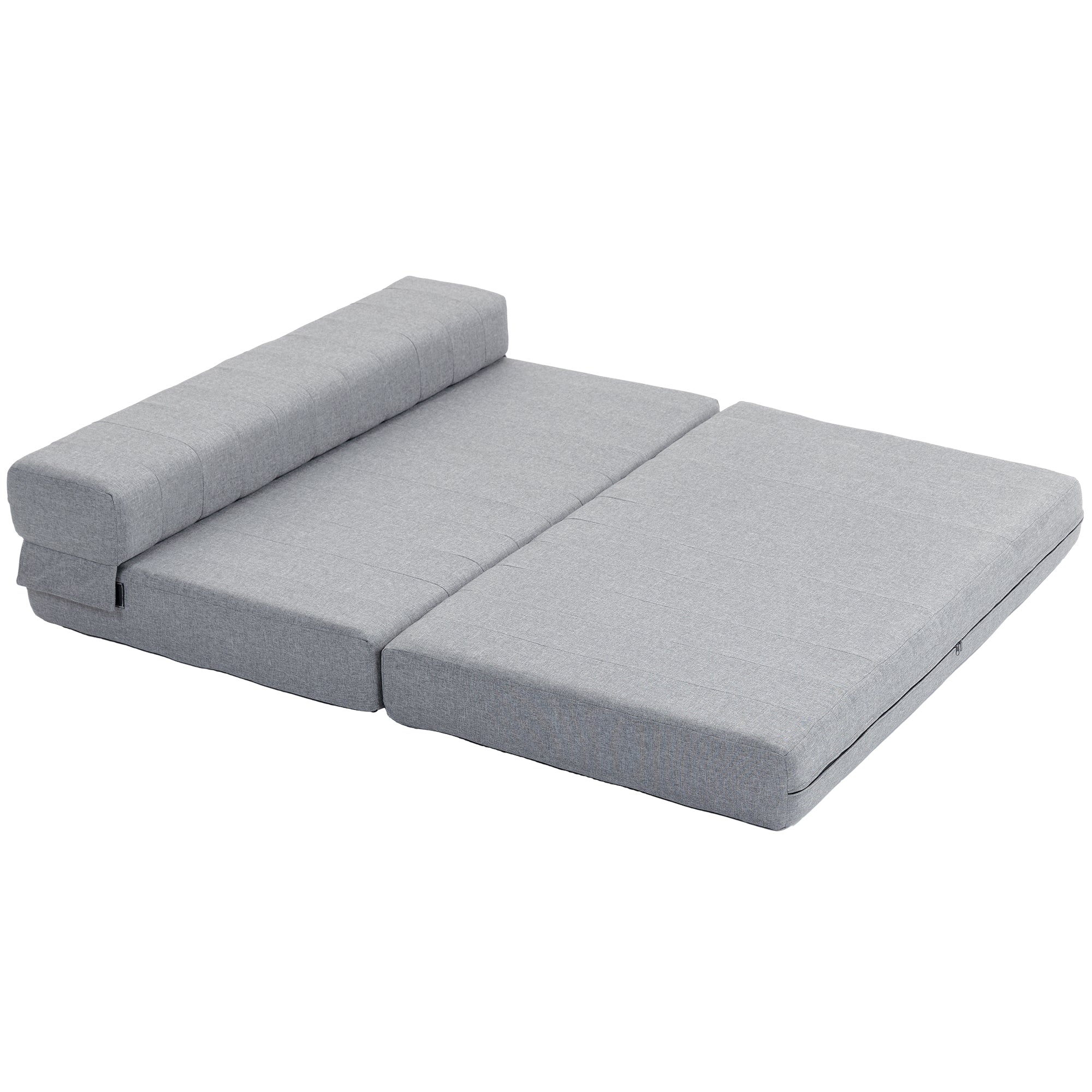 Klapstol Med Sengefunktion Gæsteseng Foldbar Op Til 250 Kg 138 80 50 Cm Grå