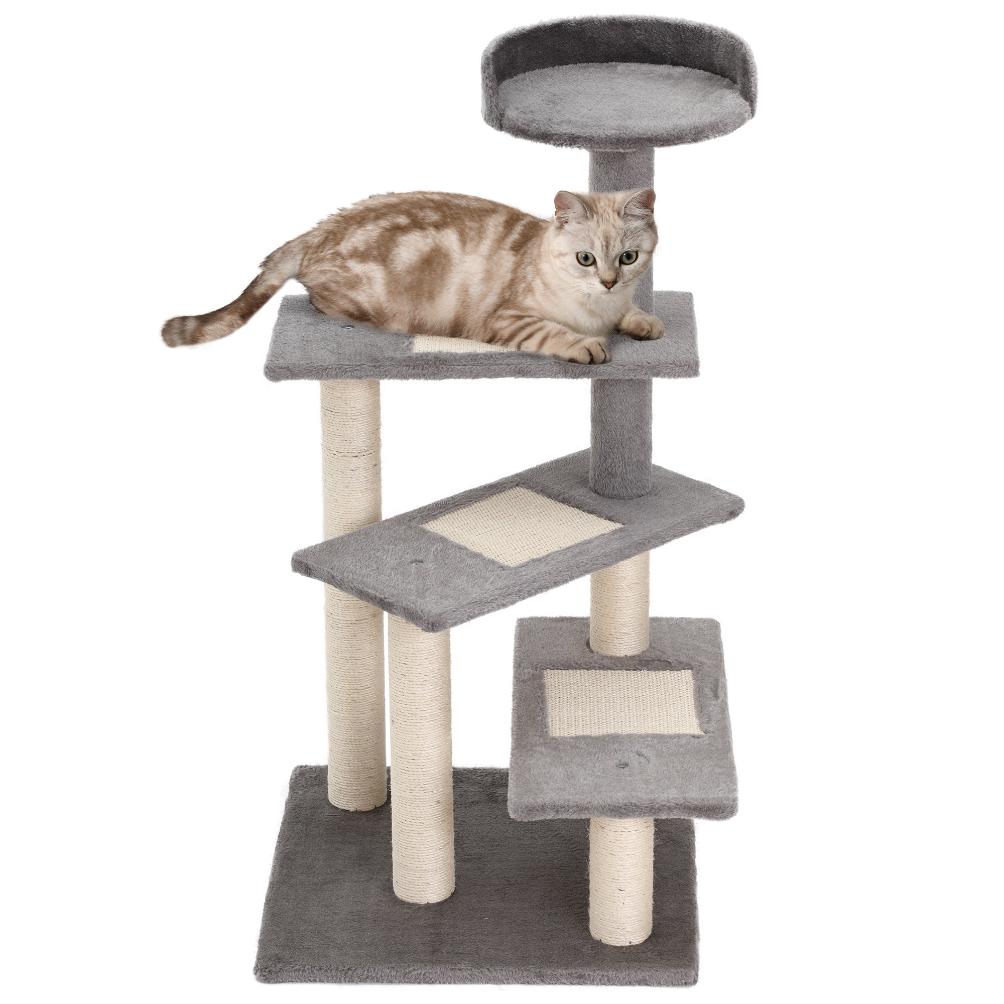Klatretræ Kradsetræ Legetræ Kradsetræ Katte Trapper   Lag Beige Grå 48     48     100 Cm  Lxbxh