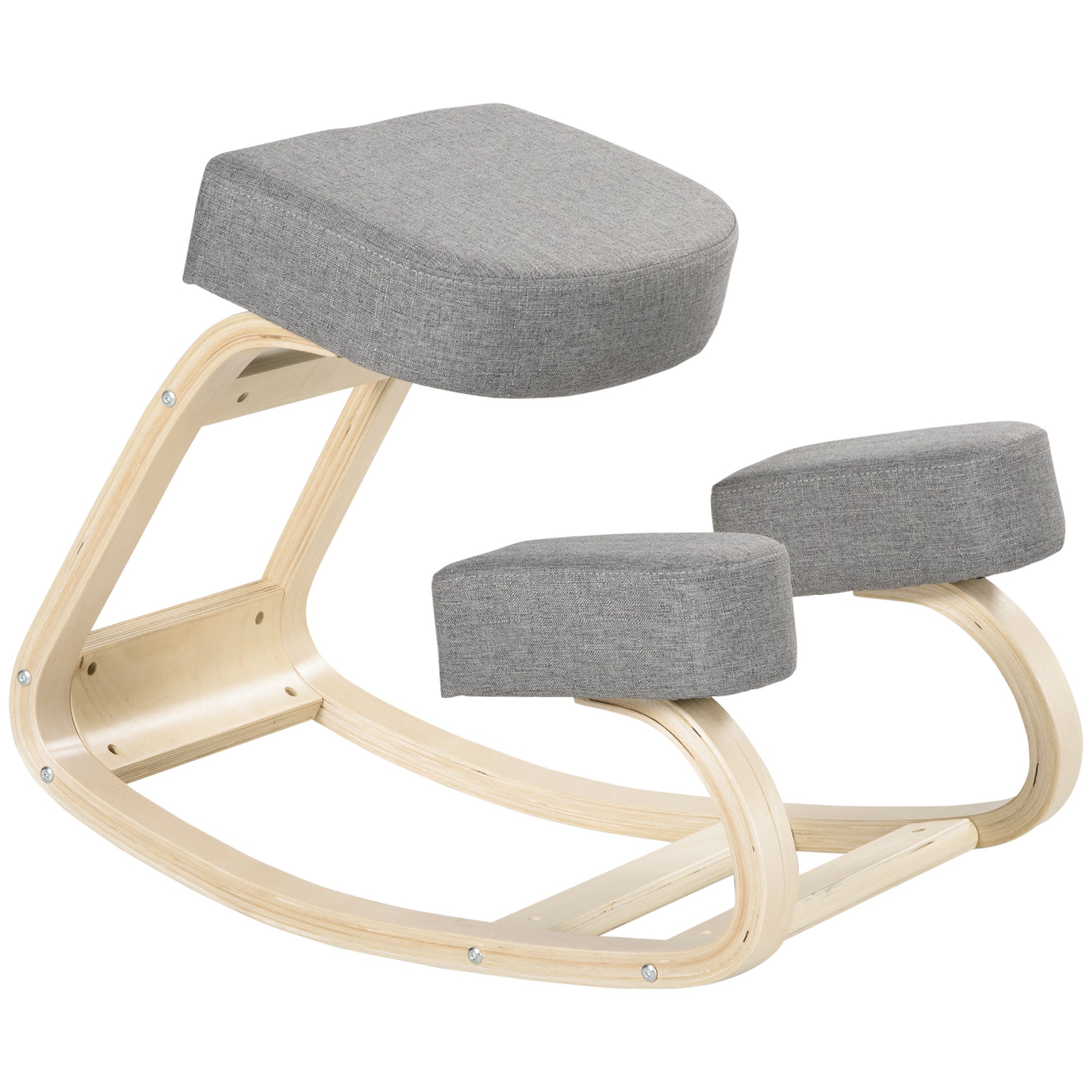 Knælestol Ergonomisk   Polstret Skammel   Birketræ   Max 120 Kg