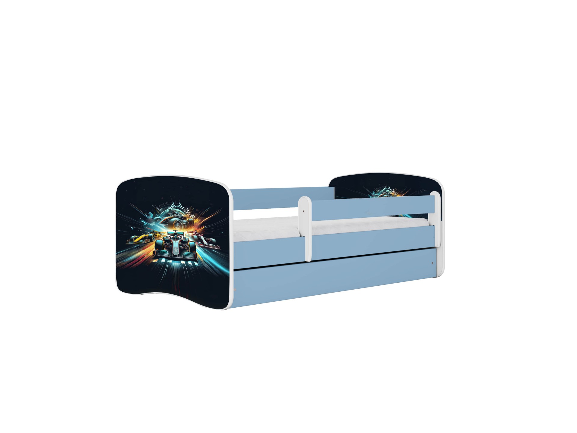 Kocot Kids Seng Babydreams Blue Race Med Skuffe Med Madras 180 80