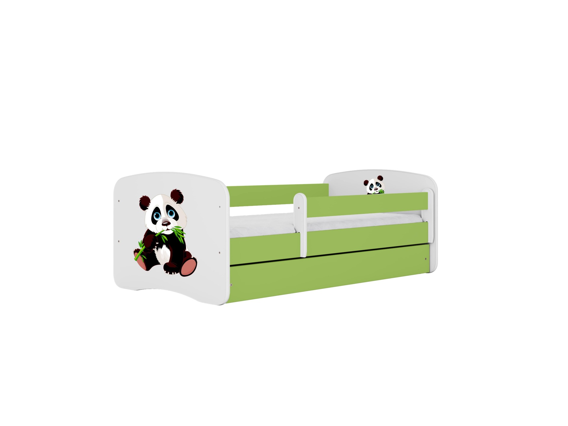 Kocot Kids Seng Babydreams Green Panda   Med Skuffe Og Madras 160 80