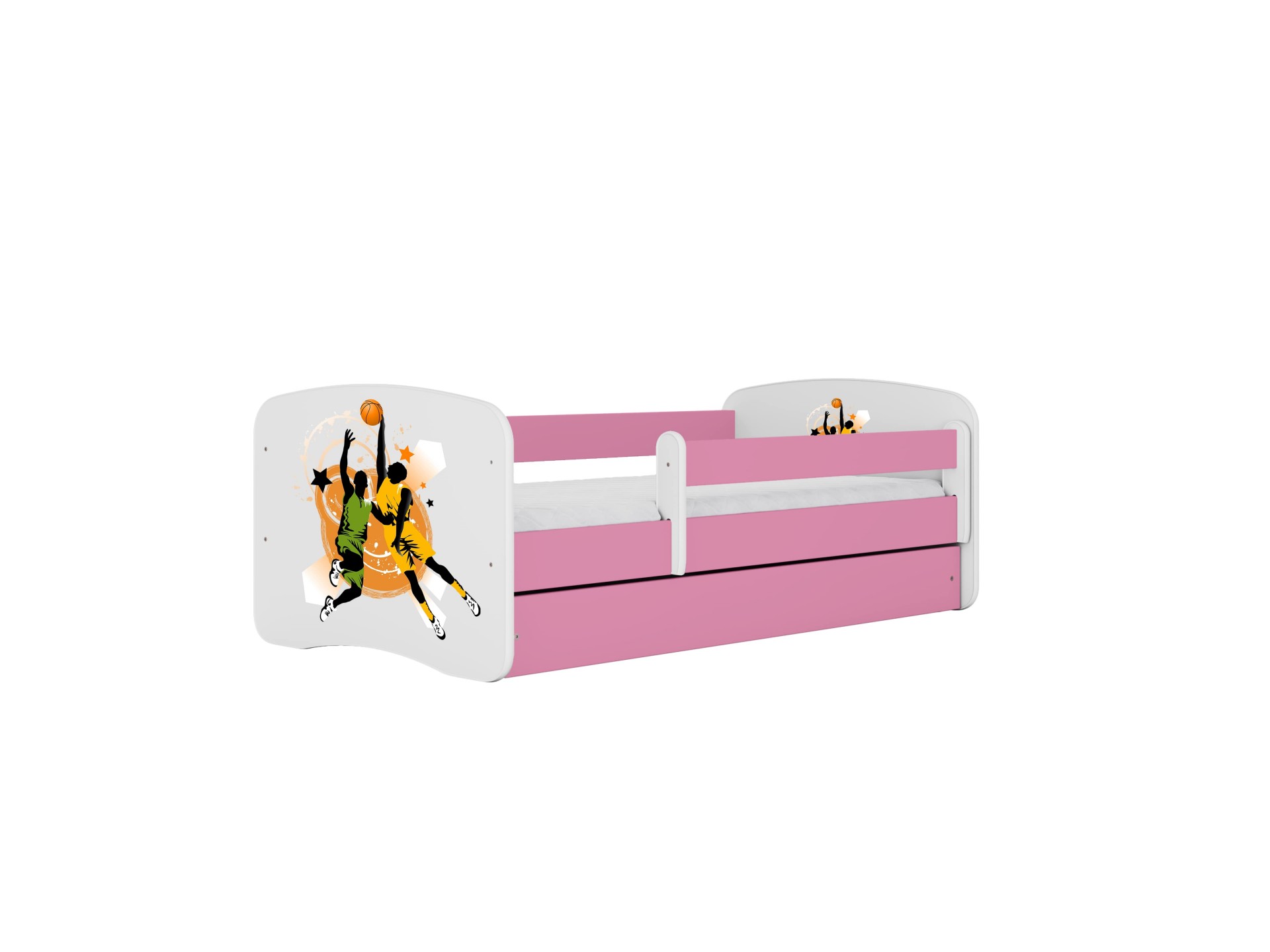 Kocot Kids Seng Babydreams Pink Basketball Uden Skuffe Med Madras 180 80