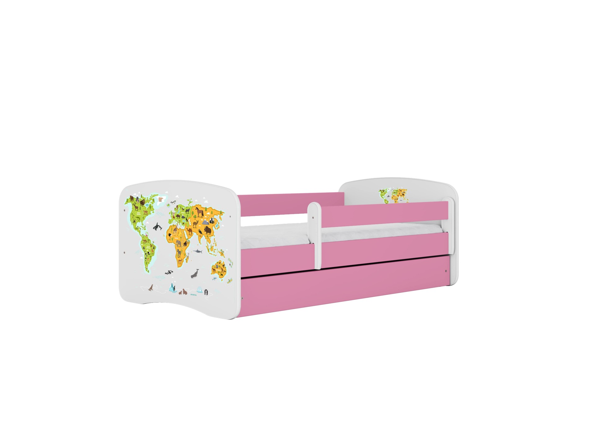 Kocot Kids Seng Babydreams Pink Map Uden Skuffe Med Madras 180 80