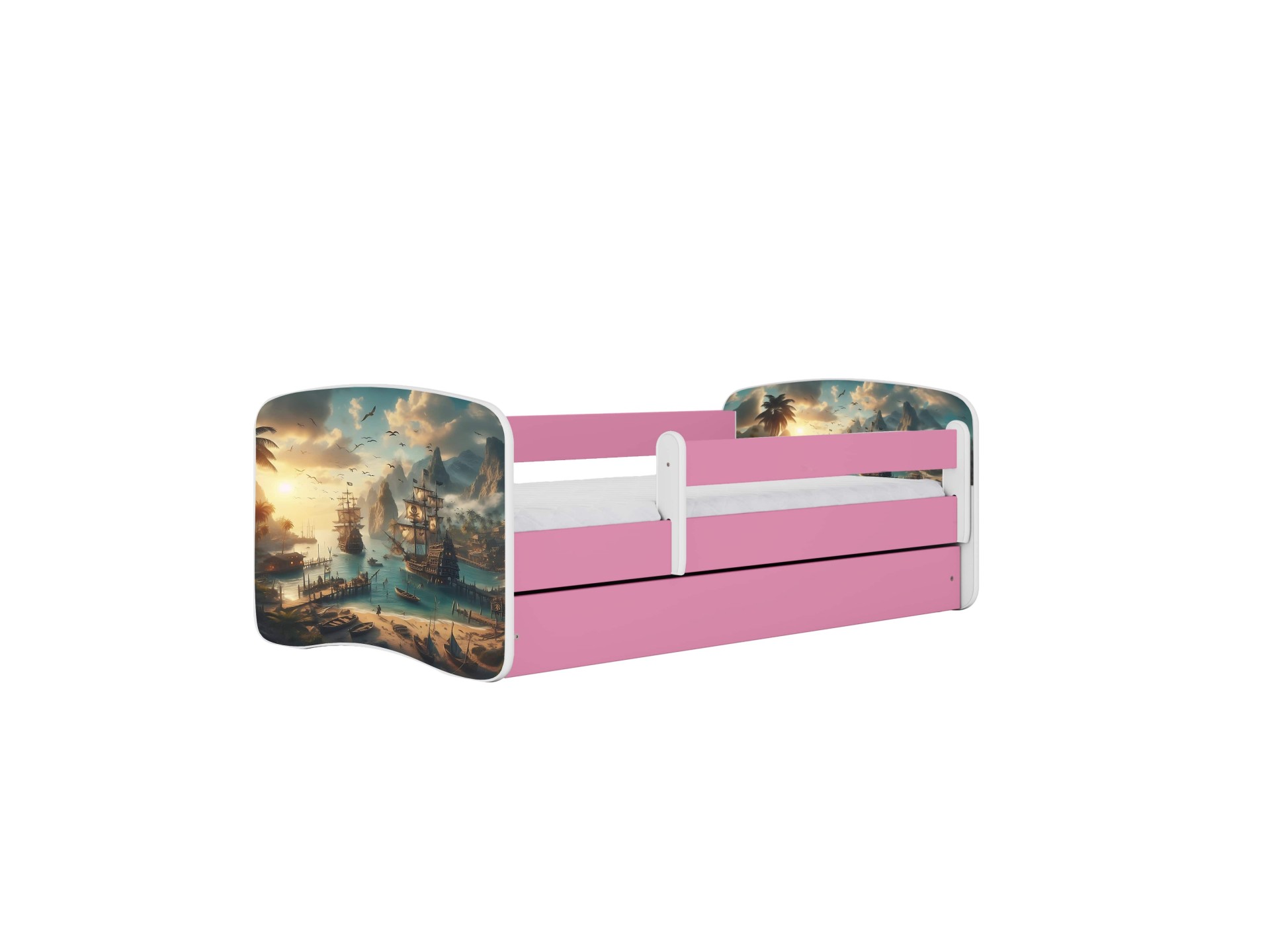 Kocot Kids Seng Babydreams Pink Skib Uden Skuffe Med Madras 140 70