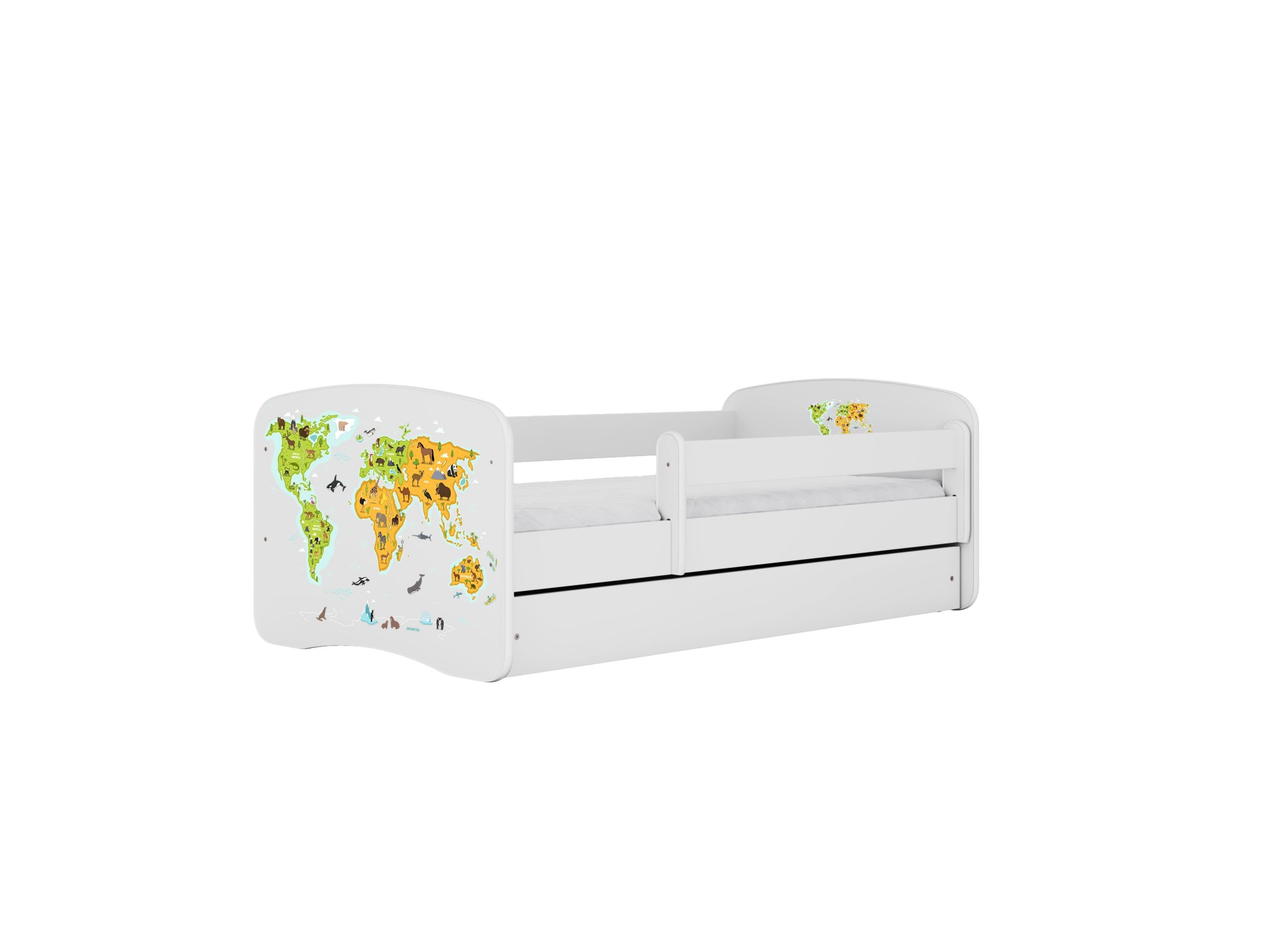 Kocot Kids Seng Babydreams White Map Uden Skuffe Med Madras 140 70