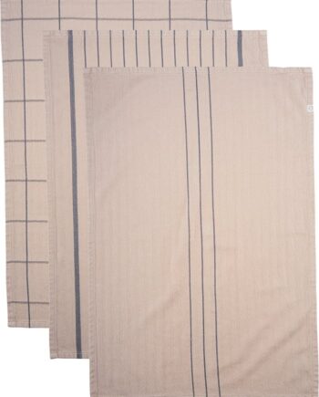 Køkkenhåndklæde Viskestykke House Doctor Opa Sand 50x70 Cm 100  Bomuld