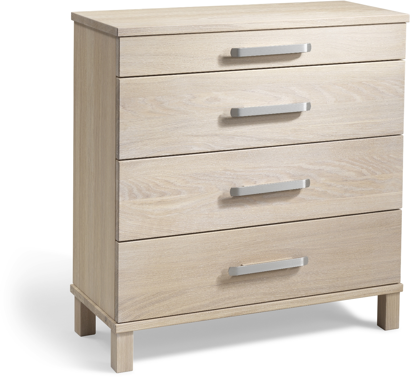 Kommode Oscarssons Möbel Nadja Hvidolieret Massiv Eg Skuffer 75x70x31 Cm