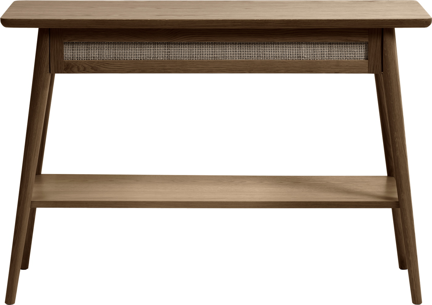 Konsolbord Entrébord Nordique Design Barrali Mørk Natur Egetræsfiner Og Massivt Egetræ H75 B110 D40 Cm