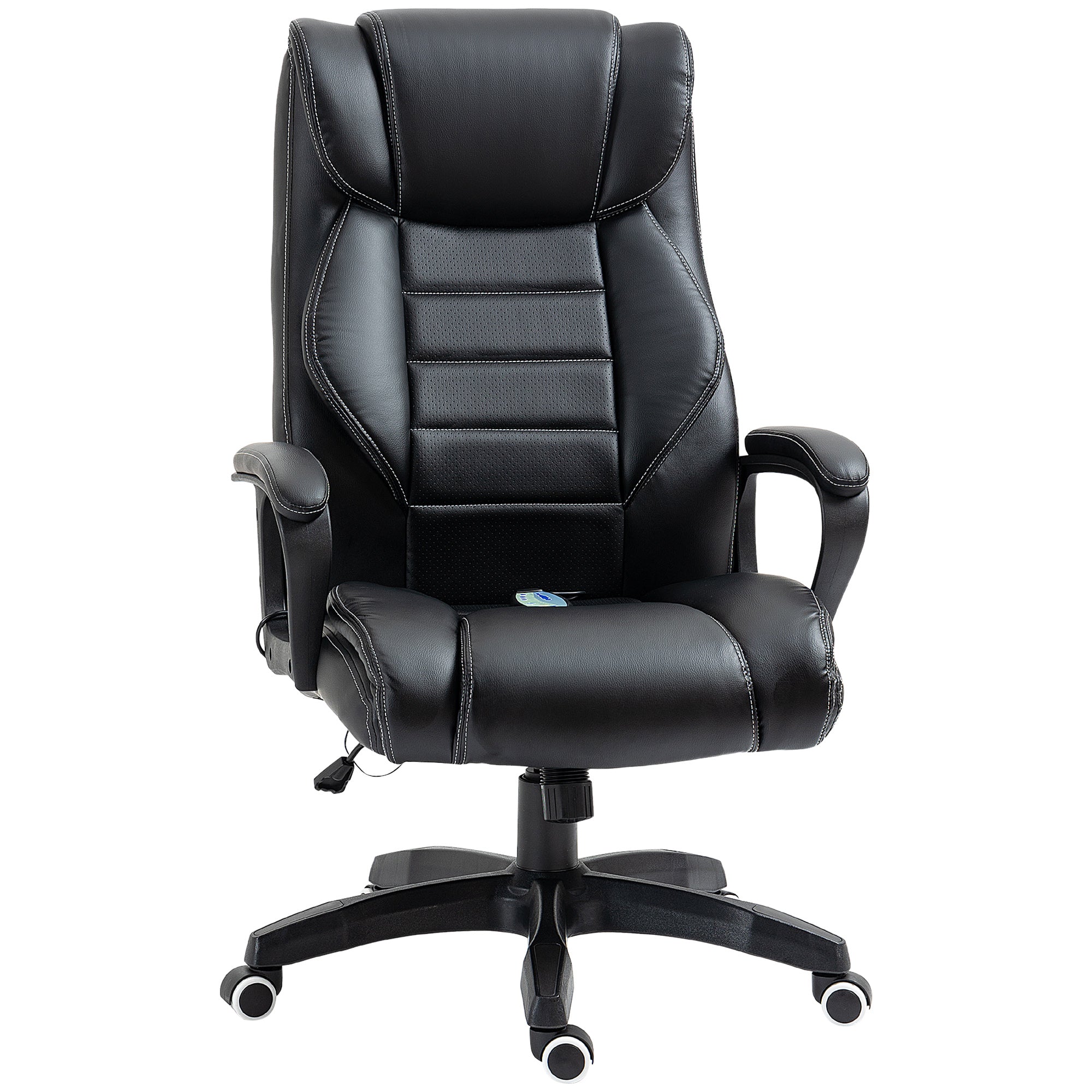 Kontorstol Med Massage  Højdejusterbar Lederstol  Ergonomisk Drejestol  Spillestol  Computerstol  Massagestol    Vibrationspunkter  Linnedfølelse  Justerbar  Sort  66   78   112-120 Cm