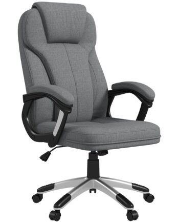 Kontorstol  Skrivebordsstol  Chefstol  Højdejusterbar  Vippefunktion    Cm   75 Cm   120 Cm  Grå