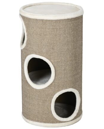 Kradsetønde Til Katte  Blødt Plys  Sisal Kradsetæppe  Robust  38   70 Cm  Brun