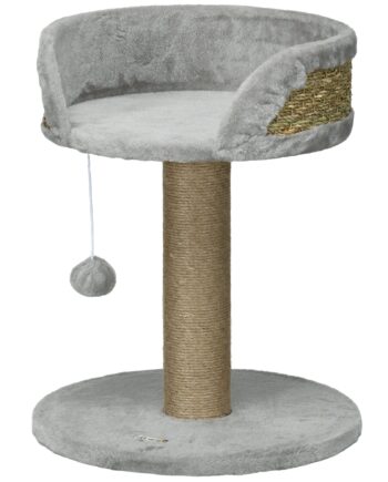 Kradsetræ Katteseng Kattekurv  Inklusive Legebold  40 Cm   40 Cm   49 Cm  Grå
