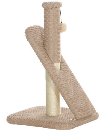Kradsetræ Med Kradsebræt  Legebold  Tekstureret Sisal  54 Cm  Lysebrun