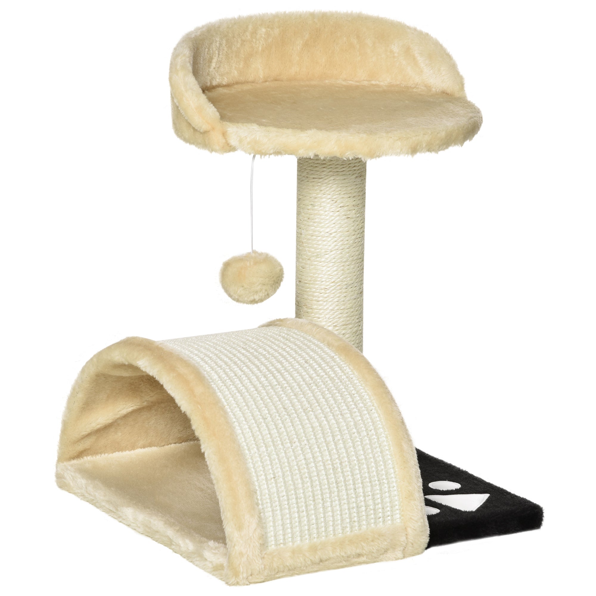 Kradsetræ Med Legebolde Kradsetræ Til Katte Sisalreb Kradsetræer Beige 35     37   46 Cm